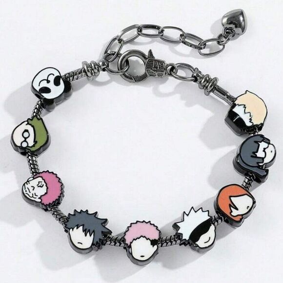 Unbranded Jewelry - Jujutsu Kaisen Character Charm Bracelet – Anime Chibi Style Adjustable Jewelry